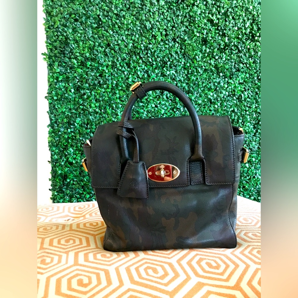 Mulberry Cara Delevingne camo backpack tote small